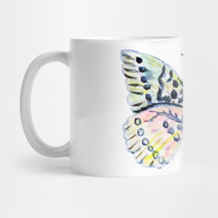 Painted green butterfly with flowers Mug